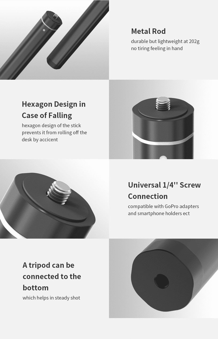 MOJOGEAR Selfie Stick Extra Lang - 160cm - Selfiesticks