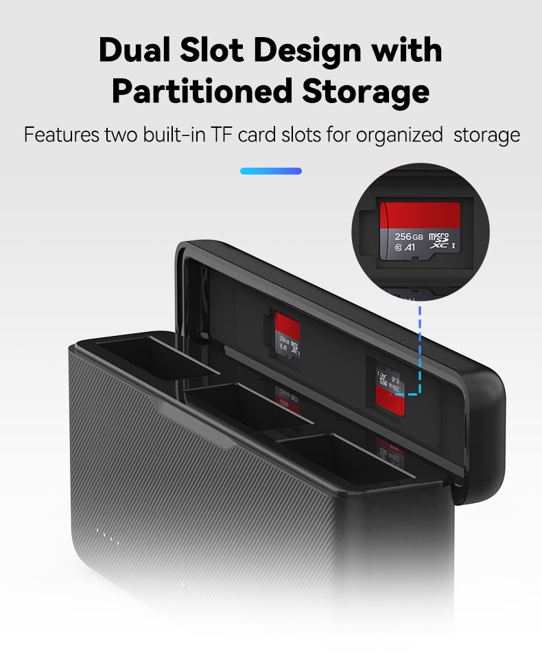 Telesin Pocket Oplaadbox voor DJI Osmo Action 5/4/3 (3 slots) -