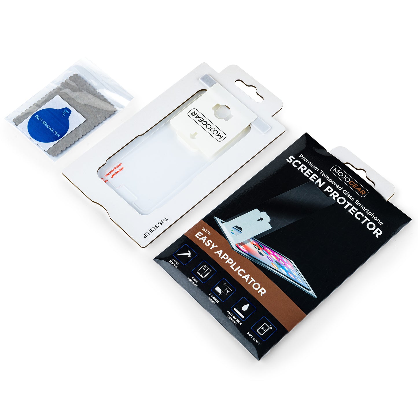 MOJOGEAR Screenprotector met Montageframe voor iPhone - Extra sterk beschermglas - Screen protectors