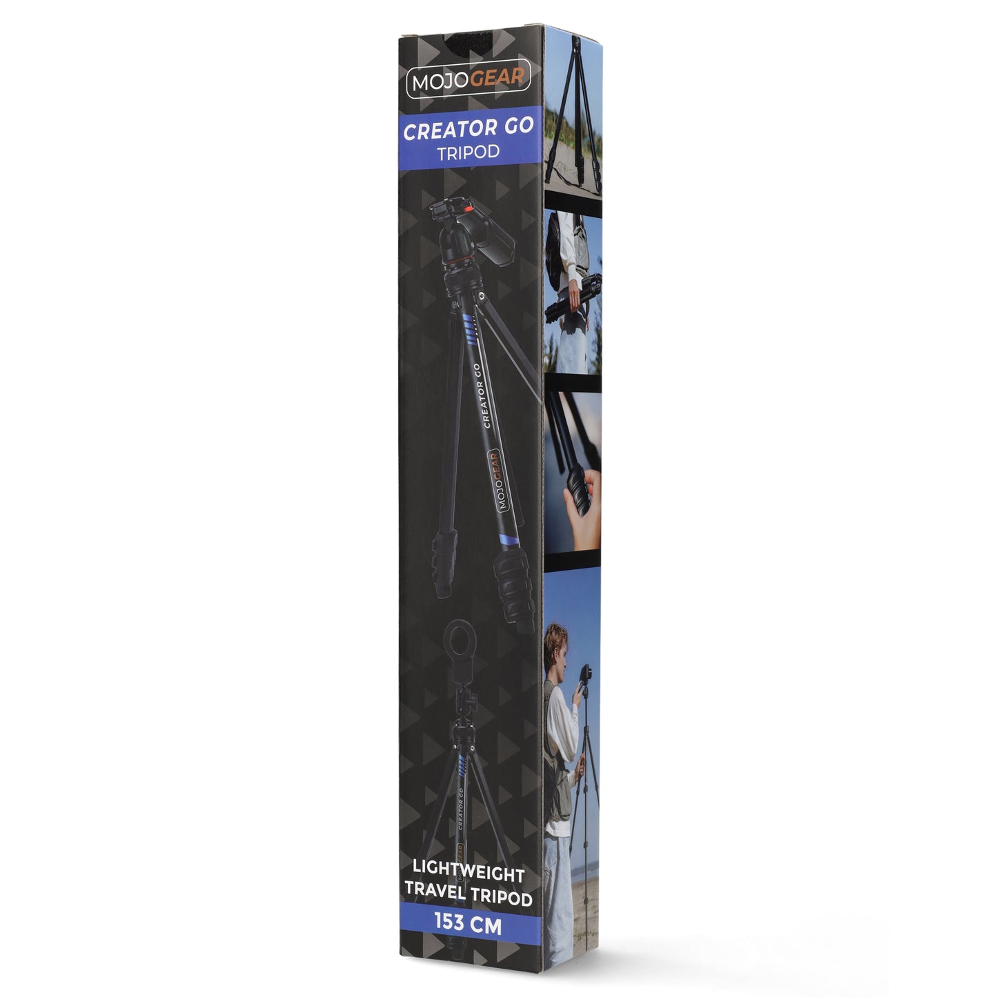 MOJOGEAR Creator GO KIT - Trépied de voyage léger avec rotule vidéo et fixation MagSafe 153 cm