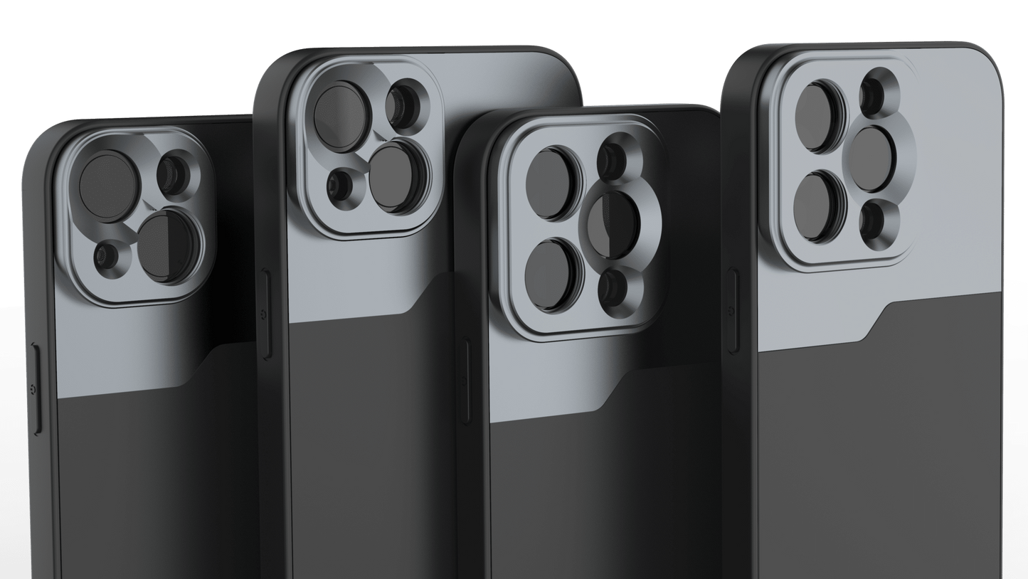 MOJOGEAR 17mm lens case voor iPhone 13 en 14 - Zwart/Grijs - iPhone 13 Pro Max - Overige producten