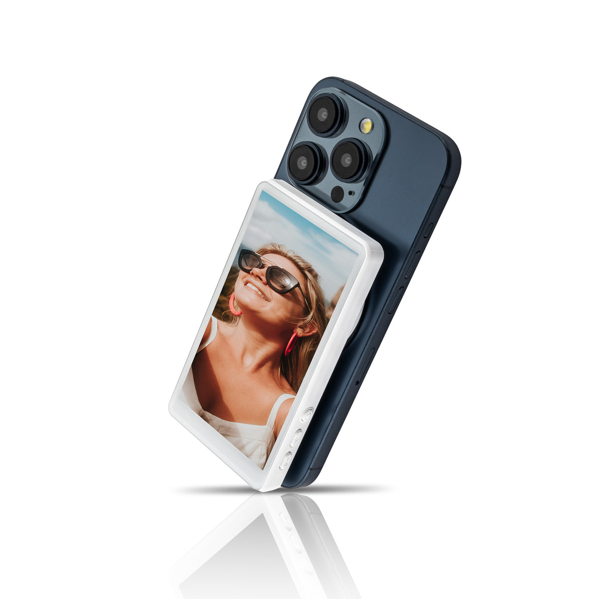 Moniteur de selfie/vlog MOJOGEAR VS2 pour iPhone et Android - Blanc