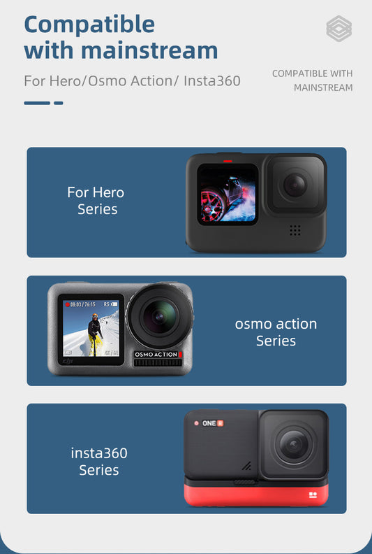 Telesin 360° draaibare backpack strap mount voor action cam - GoPro Mounts