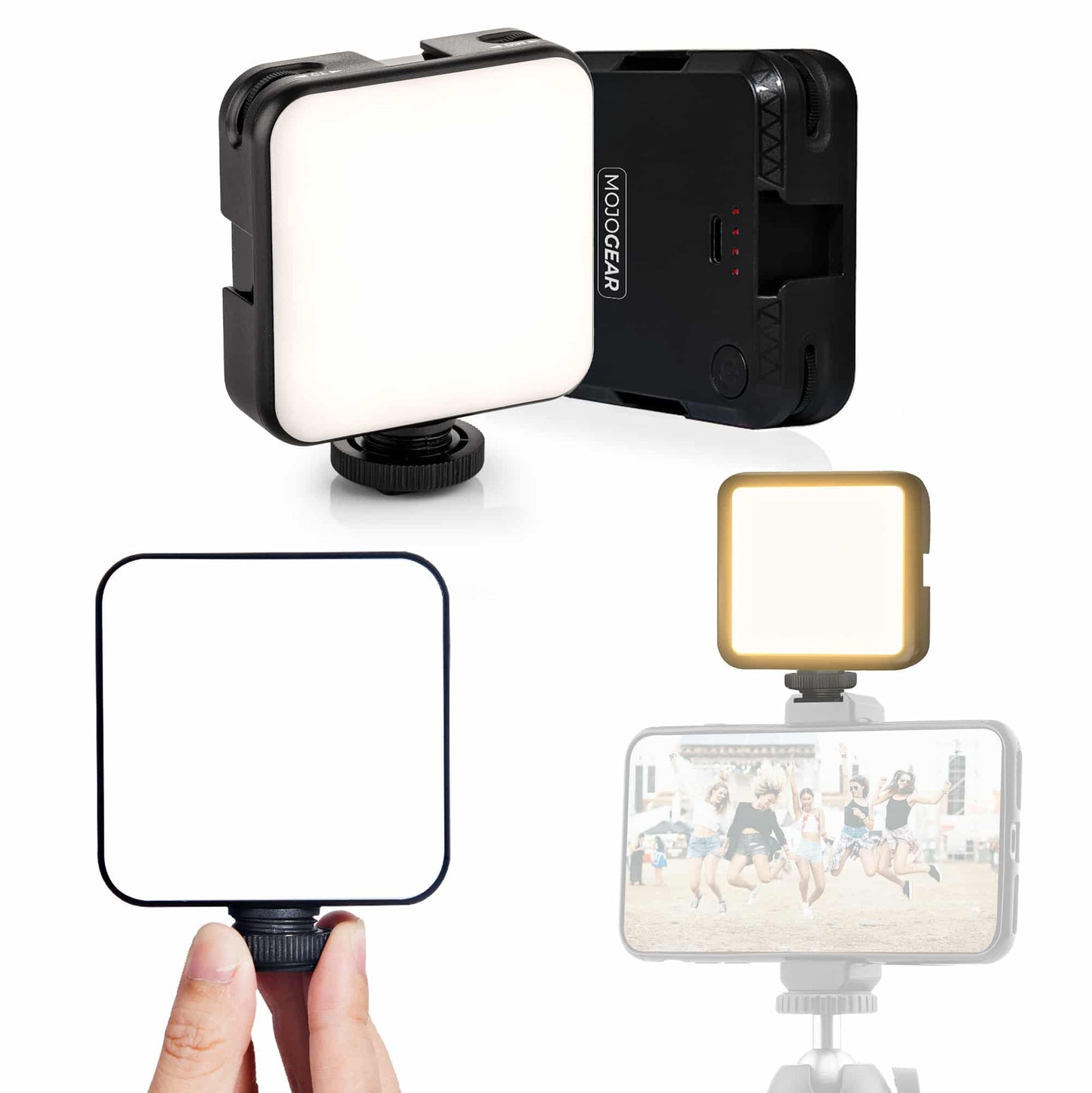 MOJOGEAR W64 Multi Color Mini LED Foto- en videolamp voor smartphone en camera - Cameralampen