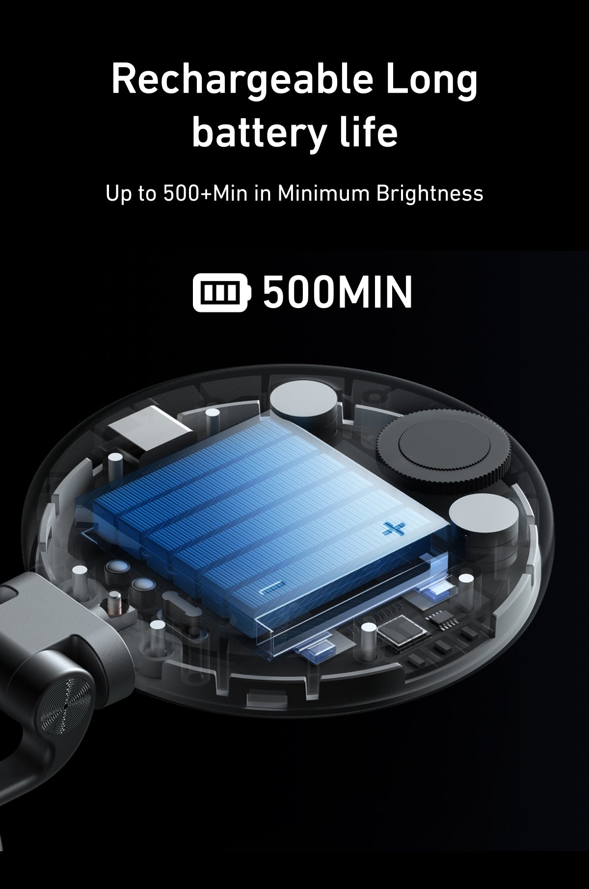 Telesin C03 Lumière à Selfie MagSafe rotative + miroir - Noir