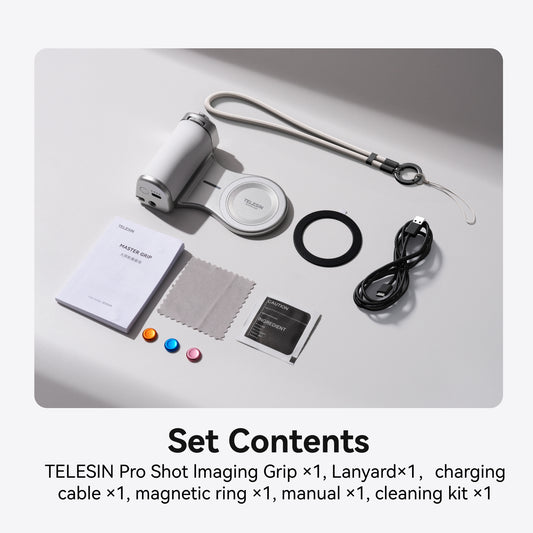 Telesin Master Grip voor iPhone 17/16/15/14/13/12 - Wit - Handgrips