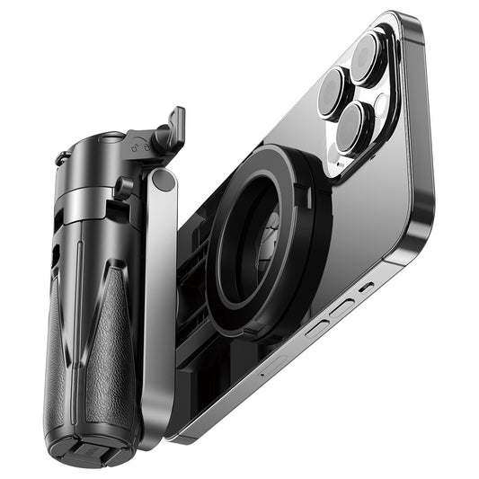 MOJOGEAR TS2 6-in-1 Mini Selfiestick Statief & Grip voor telefoon Magnetisch - Zwart - Statieven en toebehoren