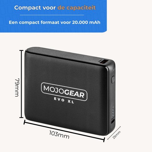 MOJOGEAR EVO XL 20.000 mAh powerbank 22.5W - Powerbanks