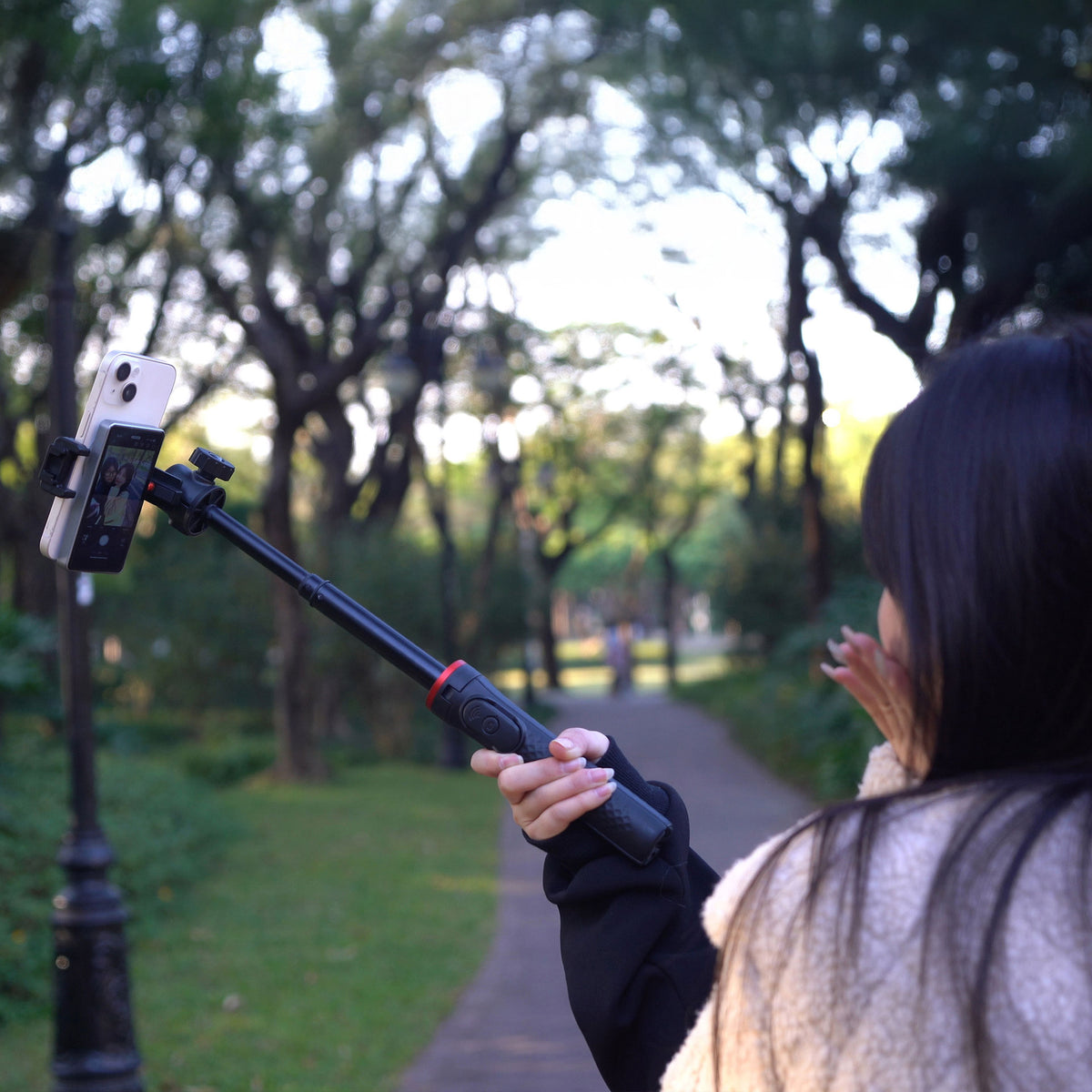 Moniteur de selfie/vlog MOJOGEAR VS2 pour iPhone et Android - Blanc