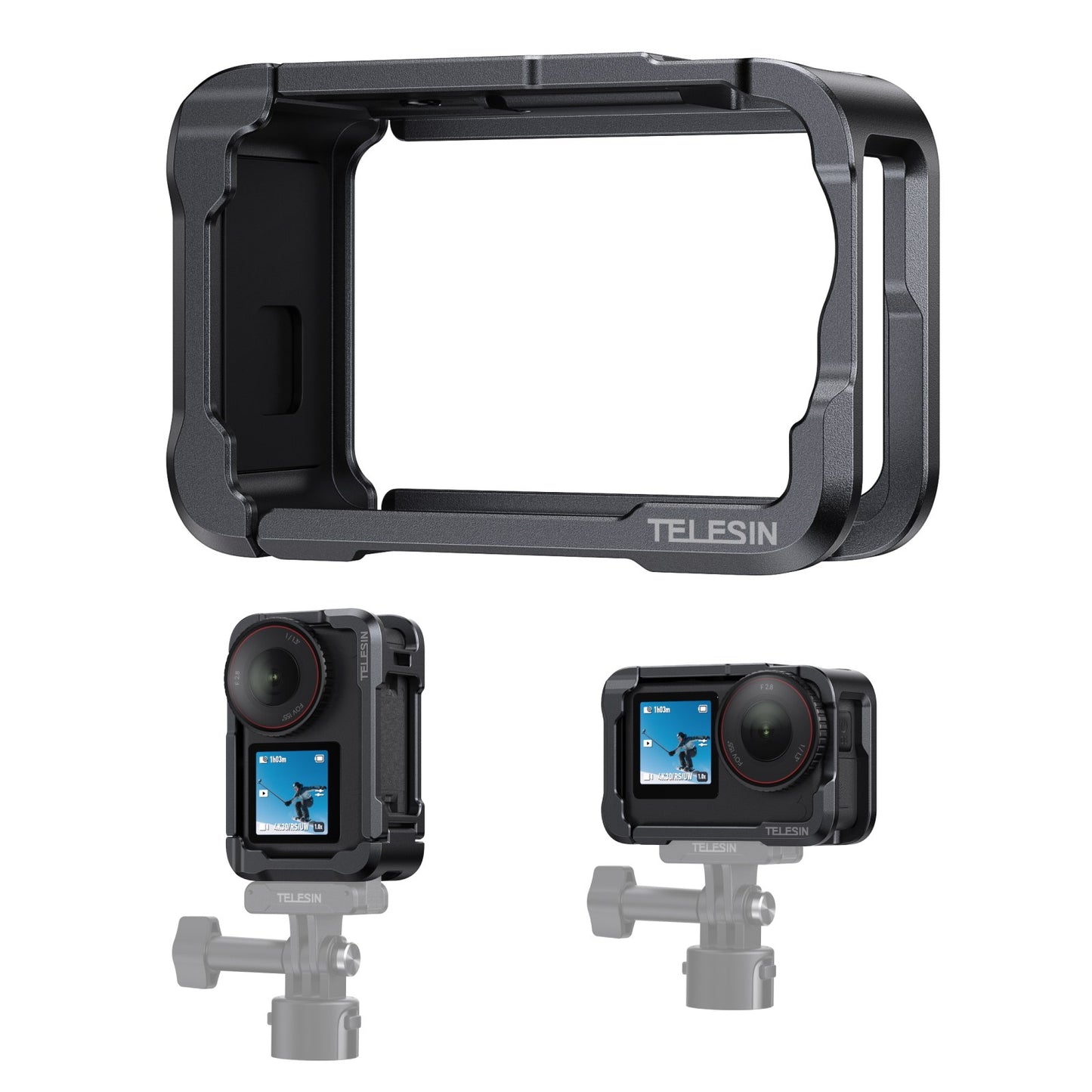 Telesin Cage en métal pour DJI Osmo Action 6 - Grise