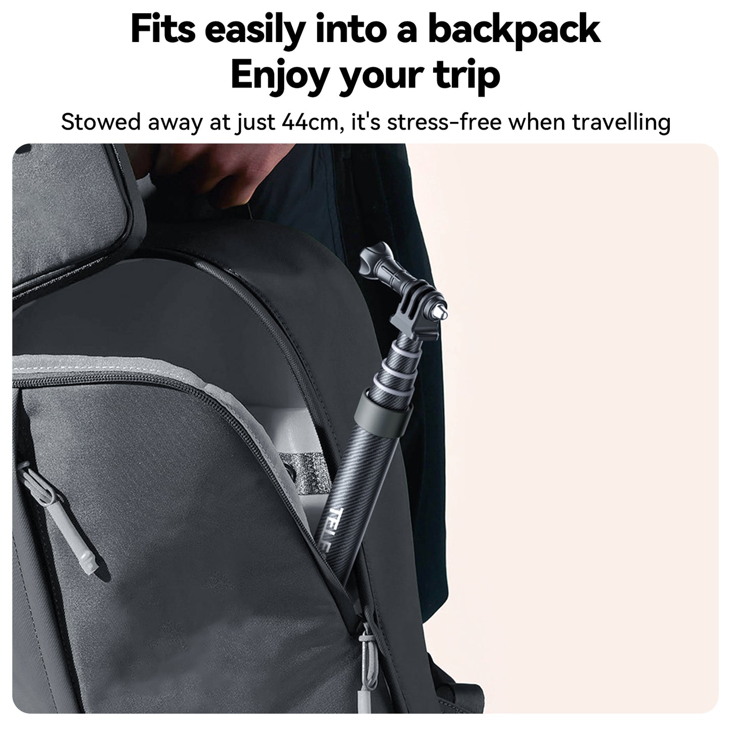 Telesin 3 meter Premium Selfie Stick voor GoPro - Carbon - GoPro Selfie sticks