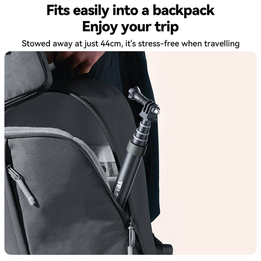 Telesin 3 meter Premium Selfie Stick voor GoPro - Carbon - GoPro Selfie sticks