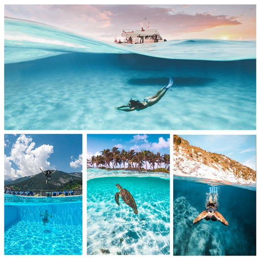 Telesin Waterdichte Dome behuizing voor GoPro Hero 9,10,11 en 12 - GoPro Onderwater-accessoires