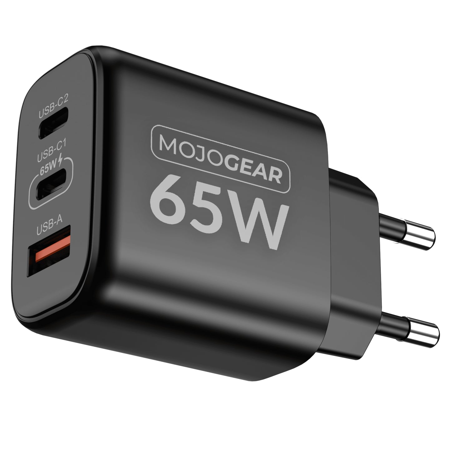 Chargeur MOJOGEAR CHARGE+ 65W à 3 ports USB/USB-C