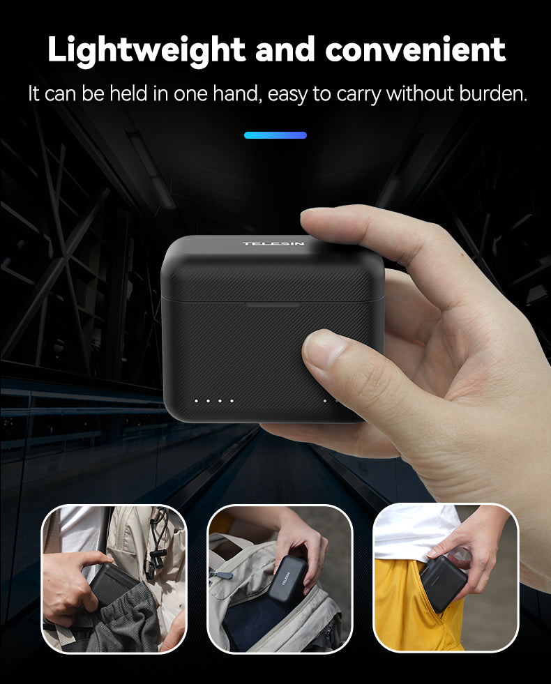 Telesin Oplaadbox voor Insta360 X4 Accu's (2 slots) - GoPro Accu's en opladers