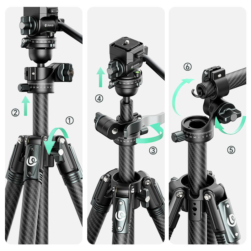 Ulanzi GlideGo JJ06 Video Tripod Carbon - Noir