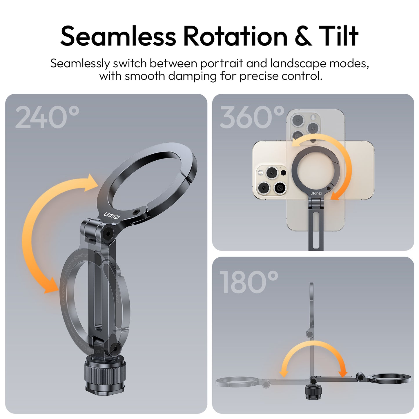 Ulanzi MA07 MagLock telefoonhouder voor statief & Cold Shoe - Telefoon en Tablethouders