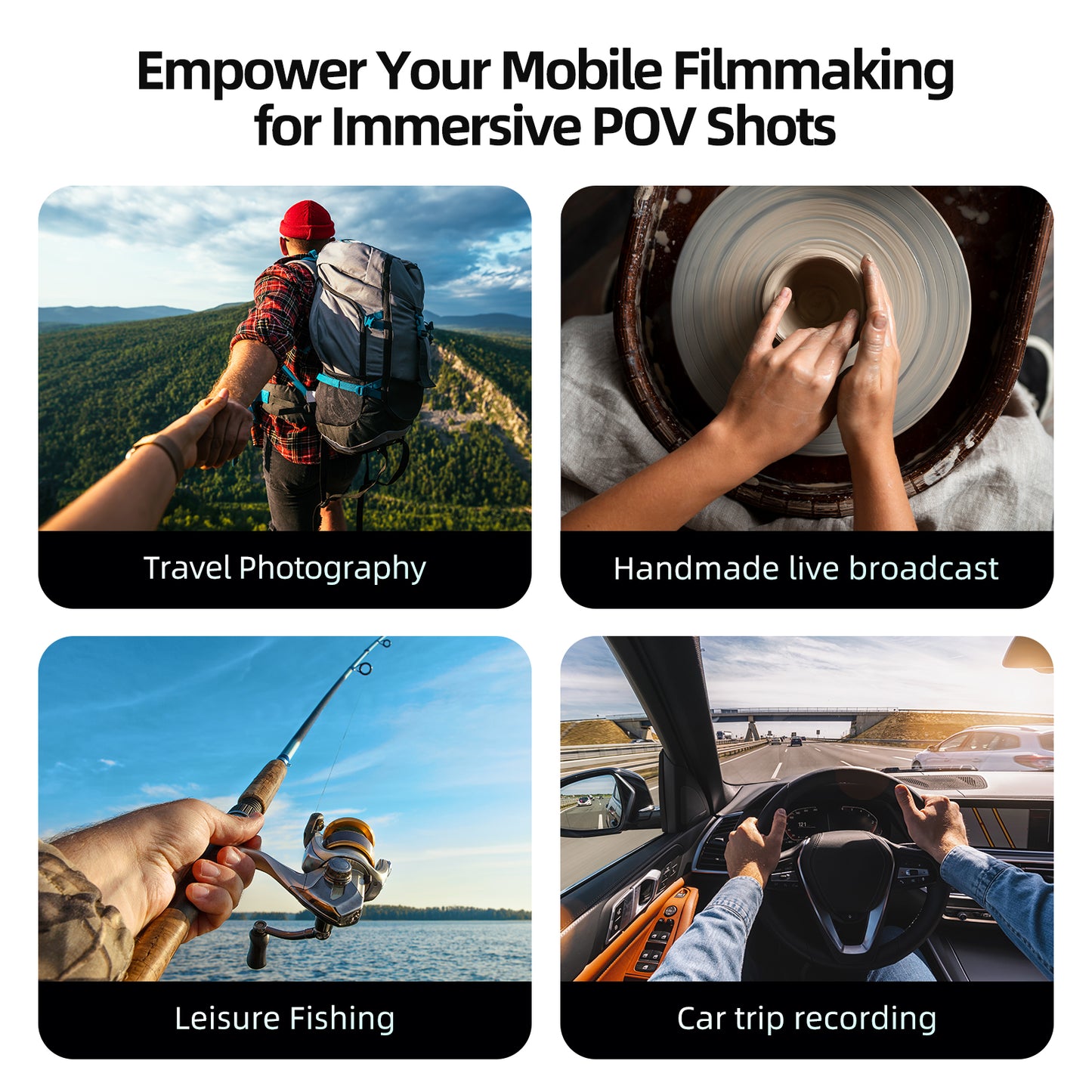 Telesin magnetische neck mount voor smartphone - Grijs - Telefoonhouders