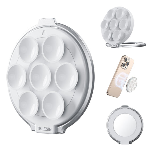 Telesin P3-SUS-01 Magnetische telefoonhouder met zuignapjes - Telefoonhouders