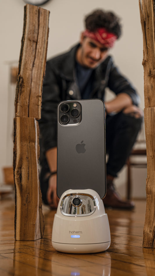 Hohem GO - AI Auto Tracking houder voor smartphone, tablet en camera - Wit - Telefoonhouders