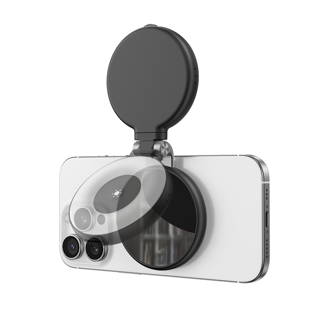 Telesin C03 Lumière à Selfie MagSafe rotative + miroir - Noir