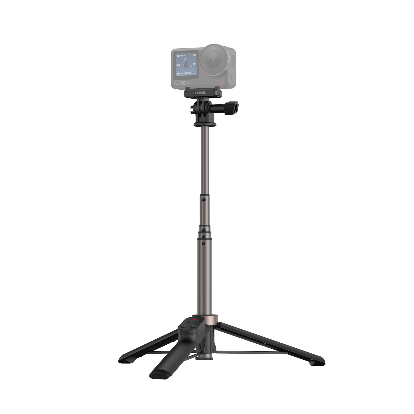 Perche à selfie Telesin pour vlogs, compatible GoPro, DJI et smartphones - Avec télécommande Bluetooth
