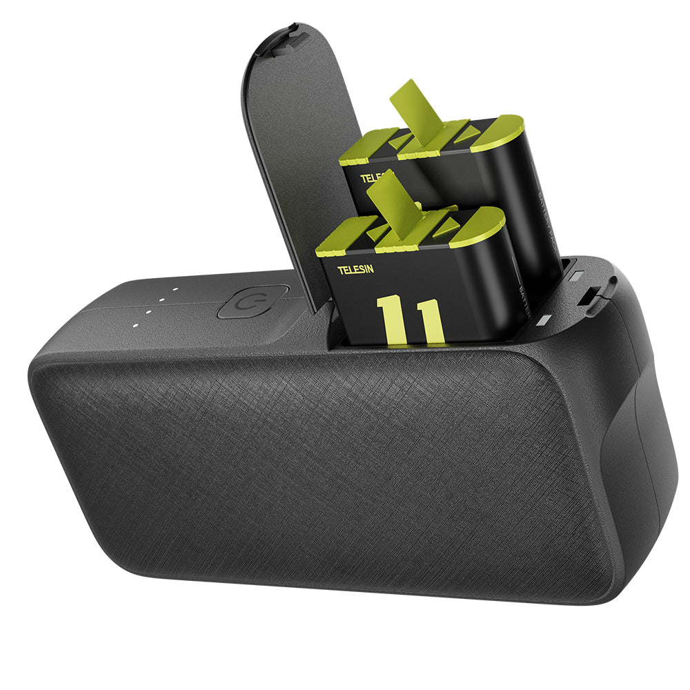 Telesin 10000mAh powerbank voor GoPro-accu's - GoPro 9 t/m 12 - GoPro Accu's en opladers