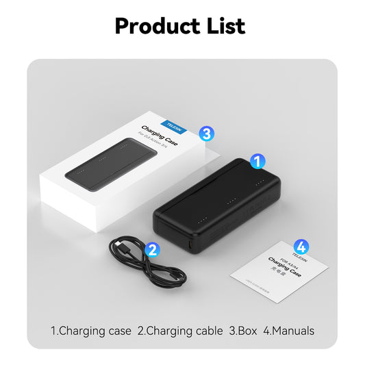 Telesin Pocket Oplaadbox voor DJI Osmo Action 5/4/3 (3 slots) -