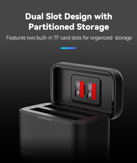 Telesin Oplaadbox voor Insta360 X4 Accu's (2 slots) - GoPro Accu's en opladers