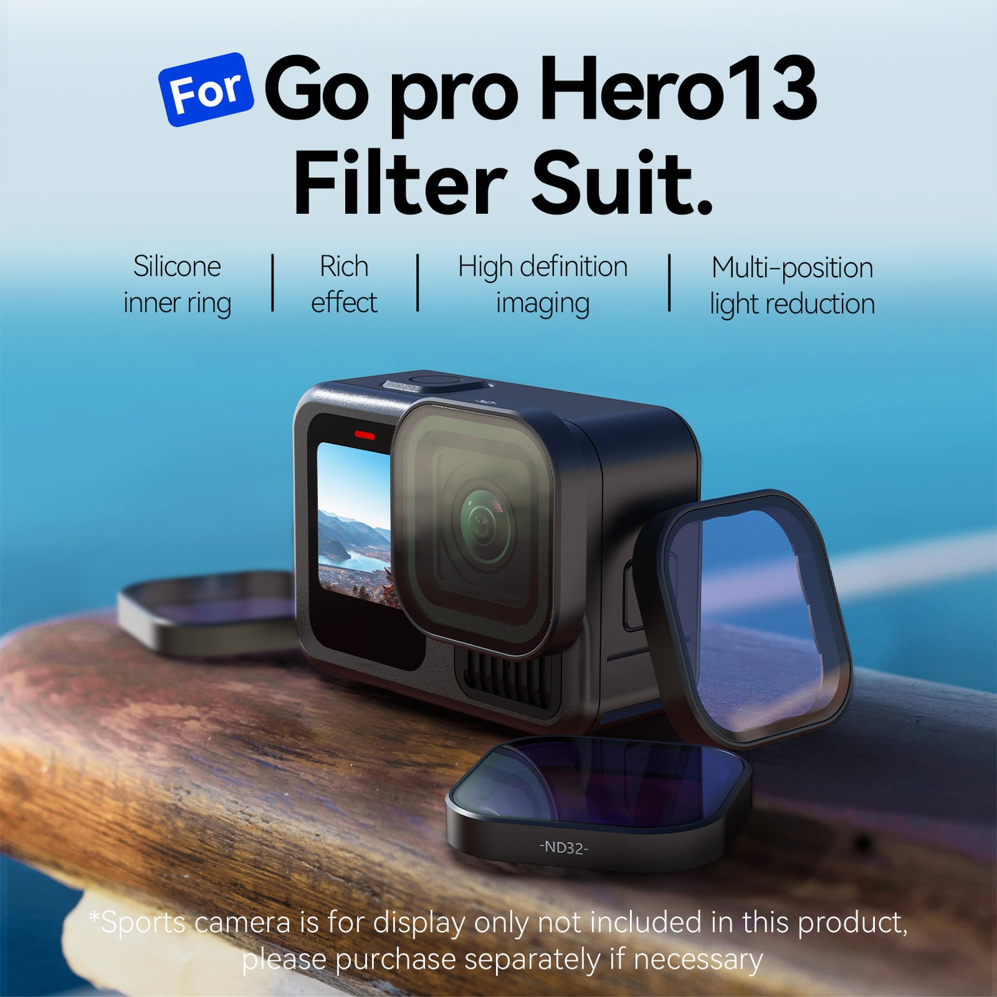 Telesin Lens Filter Kit GoPro Hero 13 - CPL+ND8/16/32/64 - GoPro filters
