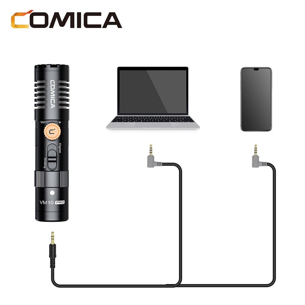 Comica VM10 Pro compacte microfoon voor telefoon en camera - met 3.5mm en USB-C - Richtmicrofoons