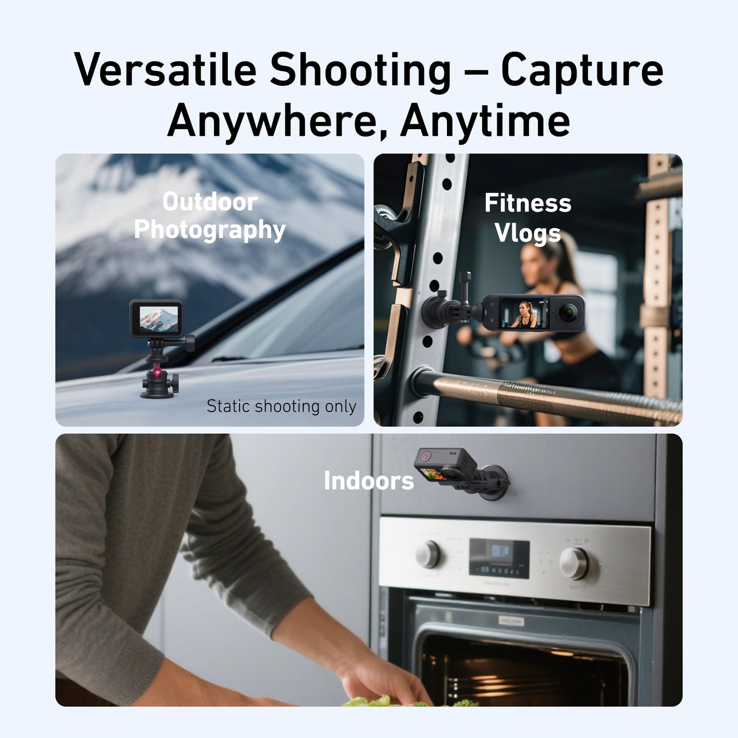 Telesin Magnetische mount met balhoofd voor actioncam - GoPro Mounts