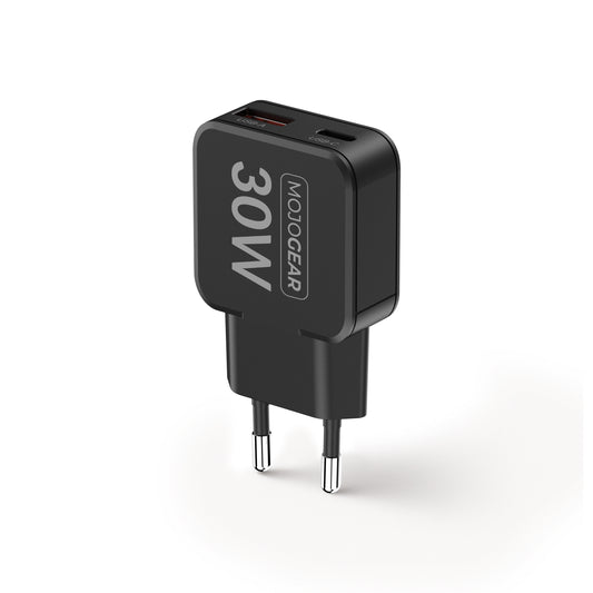 MOJOGEAR CHARGE+ Mini 30W Oplader met 2 poorten USB/USB-C - Opladers