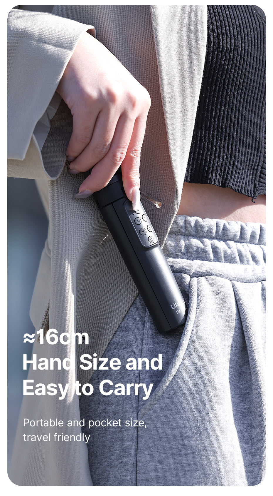 Ulanzi RMT-01 selfie stick statief met remote voor camera/smartphone - Selfiesticks