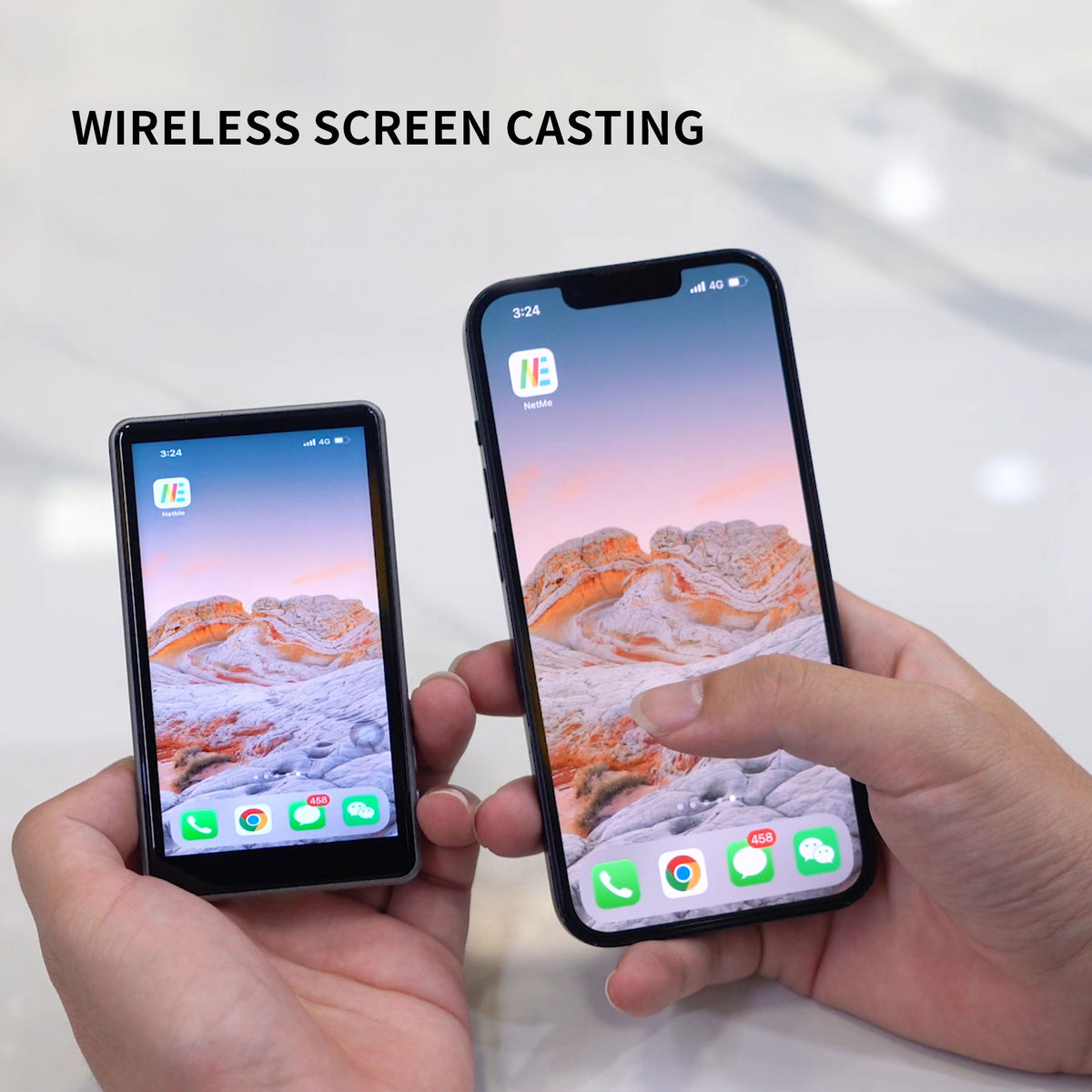 Moniteur de selfie/vlog MOJOGEAR VS2 pour iPhone et Android - Blanc