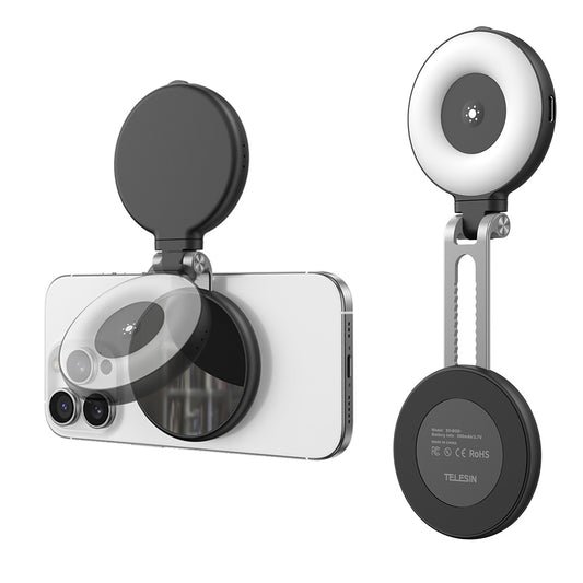 Telesin C03 Lumière à Selfie MagSafe rotative + miroir - Noir