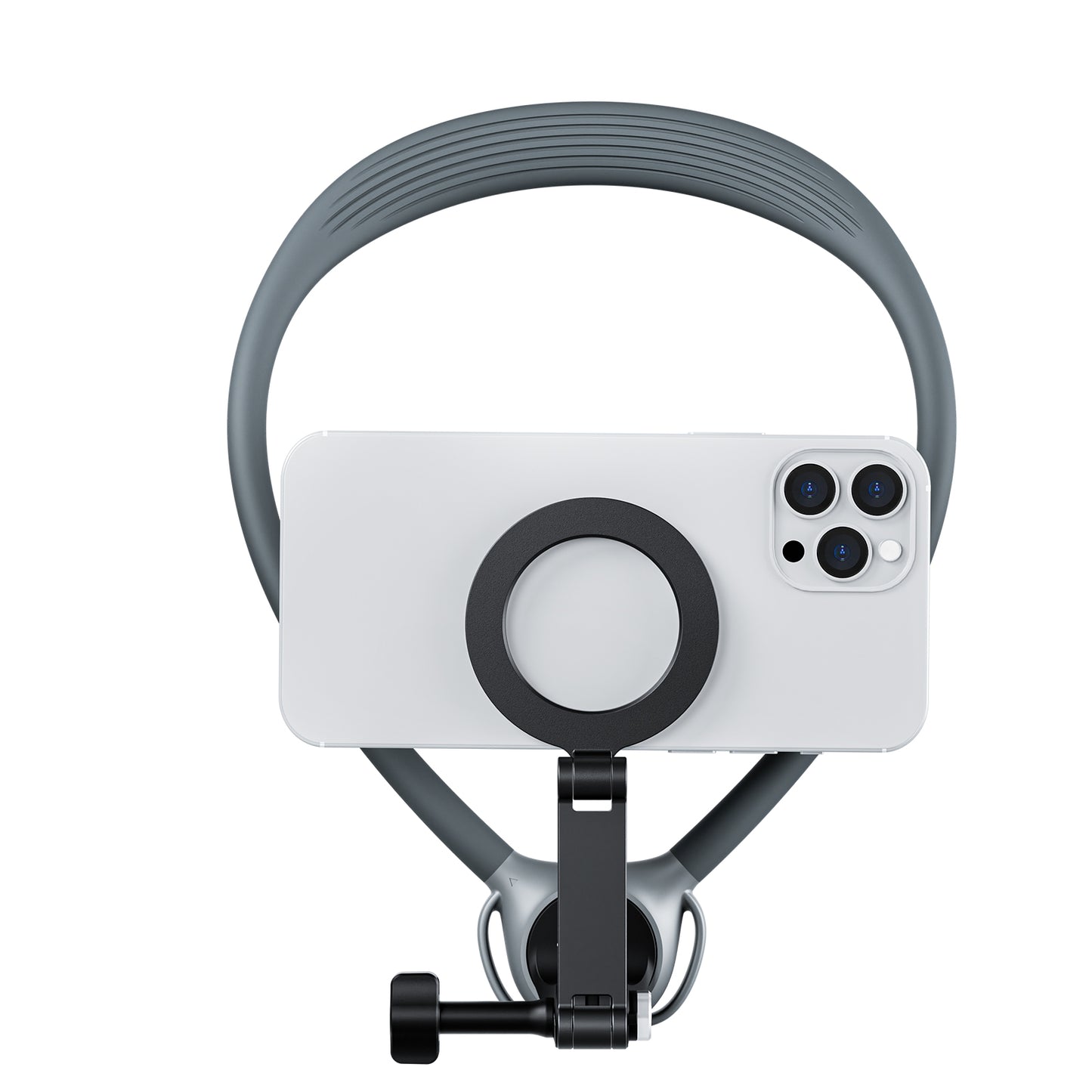 Telesin Neck Mount 360º Combo - GoPro & Smartphone - Grijs -