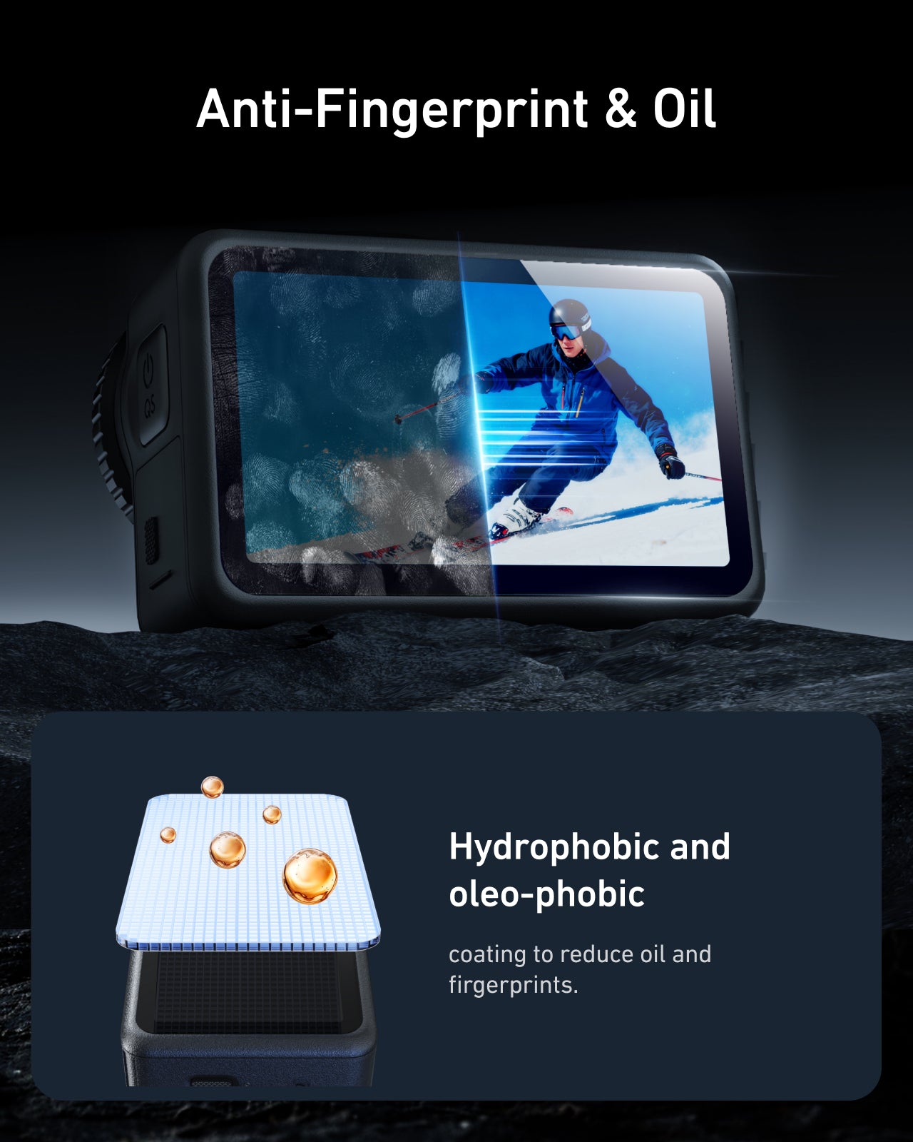 Kit de protection d'écran Telesin pour DJI Osmo Action 6