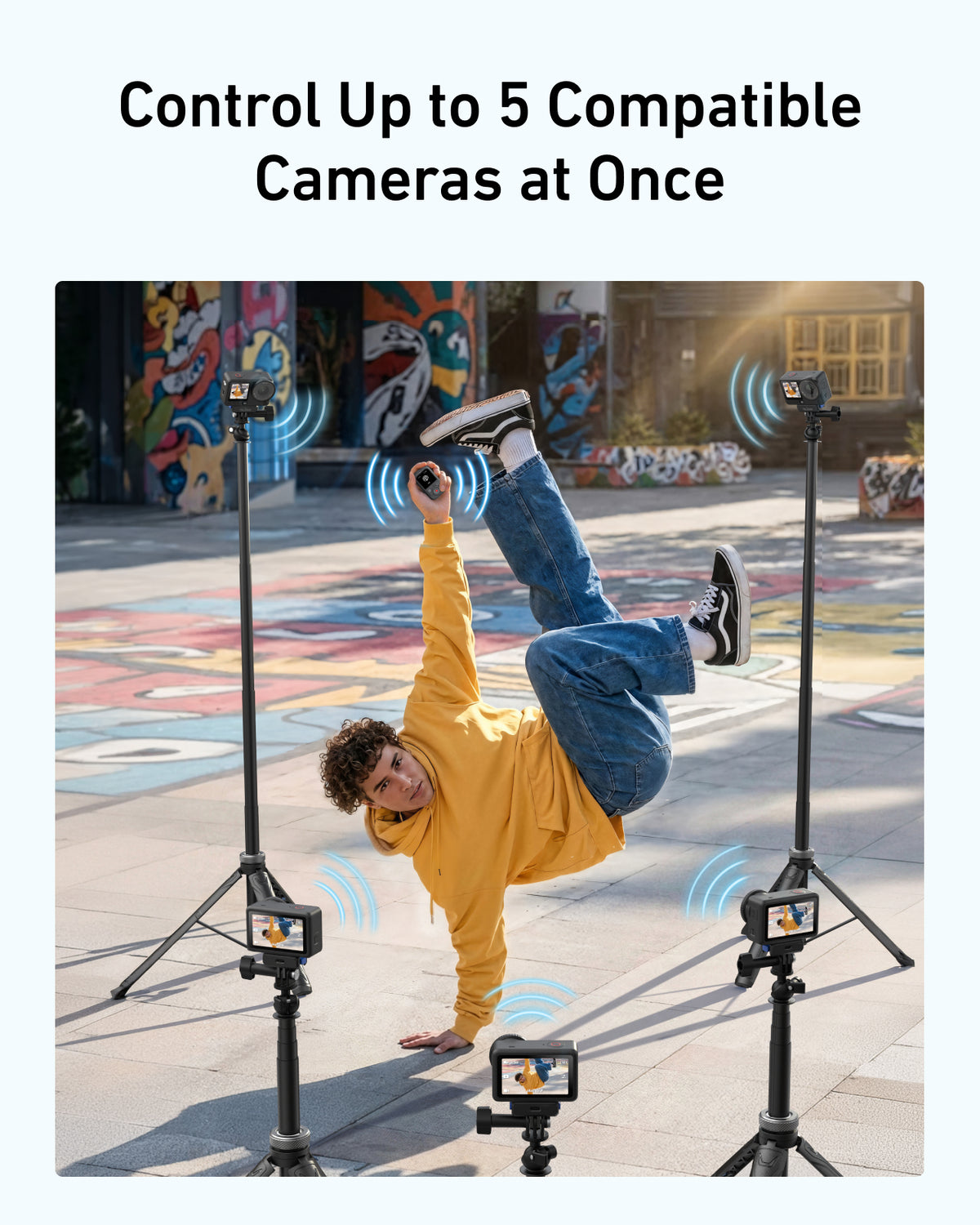 Télécommande Bluetooth Telesin T13 pour DJI Osmo Action - Étanche