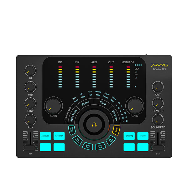 7RYMS 7CasterSE3 voor Podcast, Streaming, Gaming en Muziek - Met 2x XLR - Microfoonaccessoires