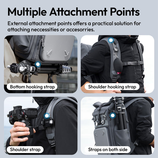 Ulanzi BP04 Hard Shell Rugzak 25 liter met Find My Tracker - Cameratassen