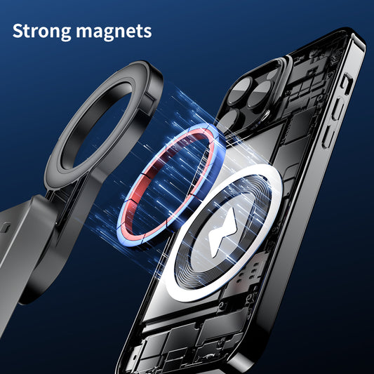 MOJOGEAR TS2 6-in-1 Mini Selfiestick Statief & Grip voor telefoon Magnetisch - Zwart - Statieven en toebehoren