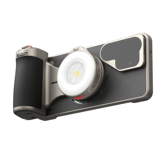 Telesin Master Grip voor Samsung S26 Ultra - Creator Combo met lamp en filter - Zwart - Handgrips