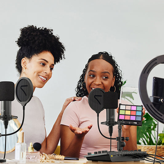 7RYMS Podcast Kit Duo - Caster, 2x microfoon, 2x koptelefoon - Microfoonaccessoires