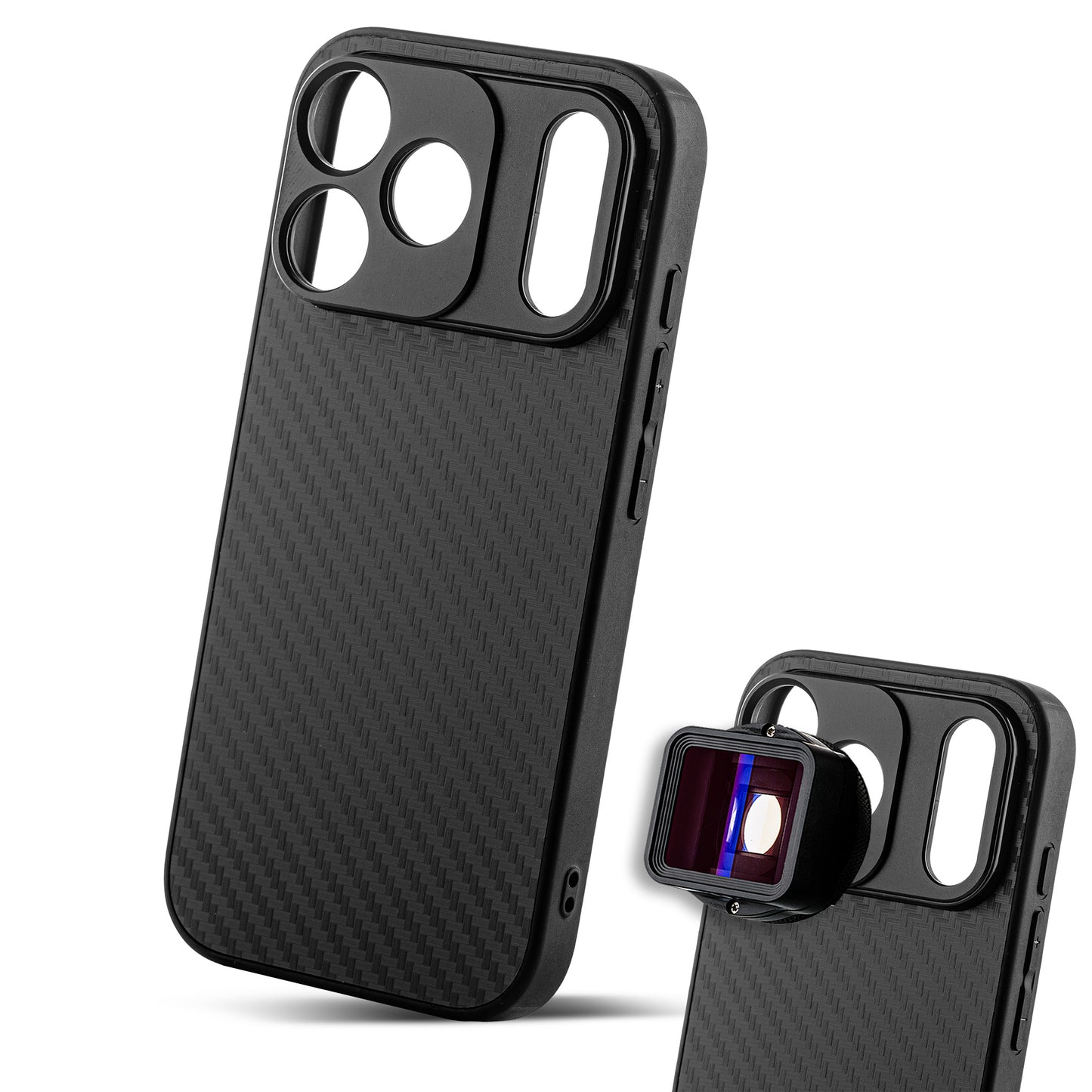 MOJOGEAR Coque pour objectif 17mm pour iPhone 17 Pro - Carbone