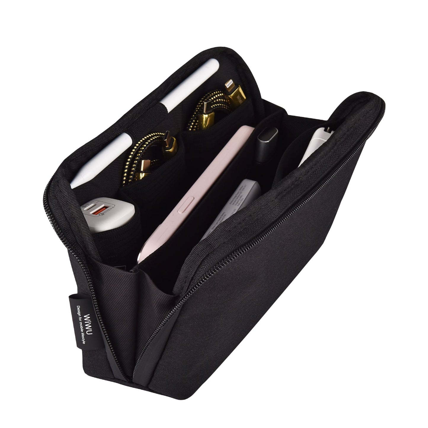 WiWu Alpha Tech Pouch - Zwart - Organizers