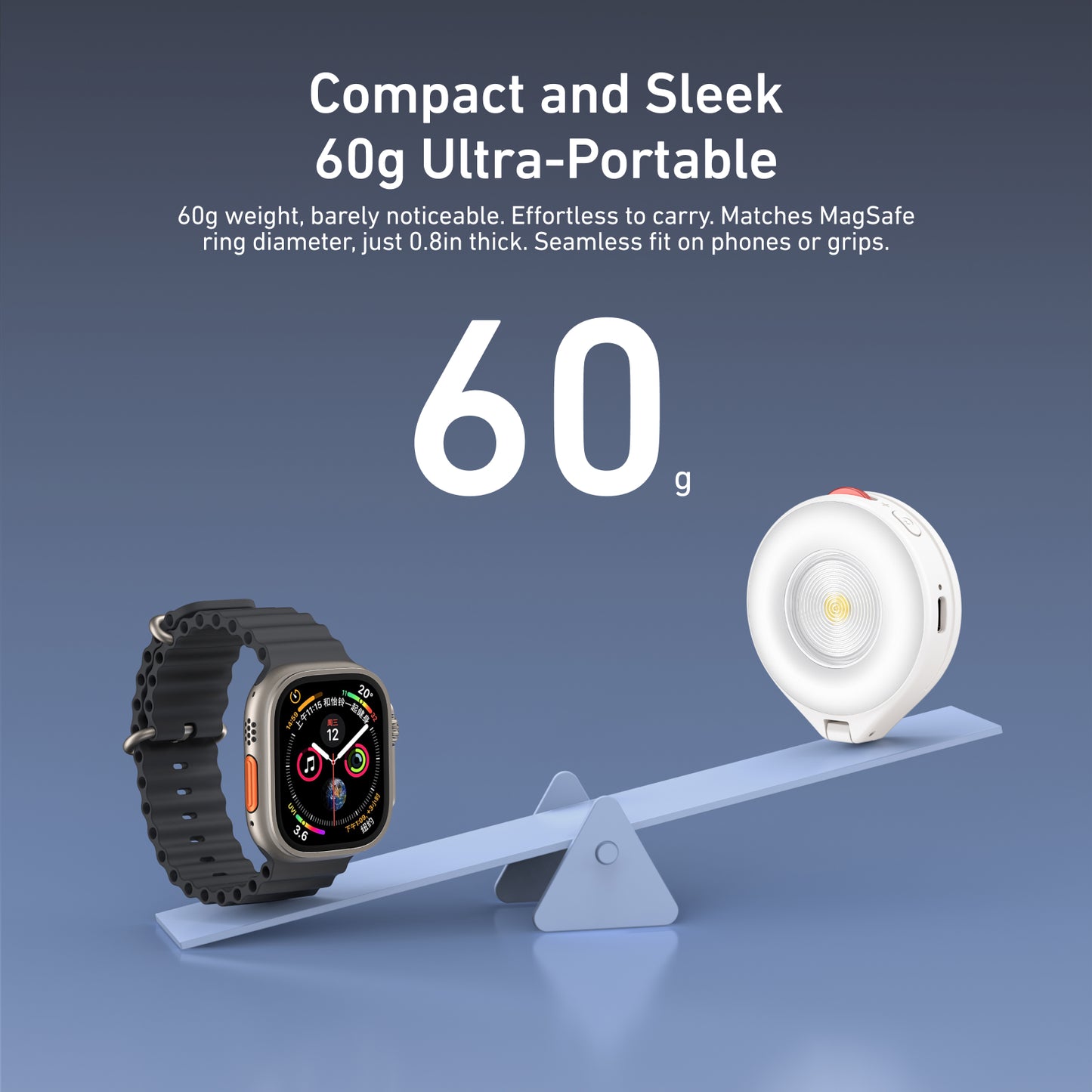 Telesin magnetische flitser & ringlamp voor smartphone met MagSafe - Wit - Ringlampen