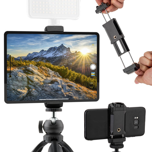 Thuiswerk-set voor tablet en smartphone: verstelbaar tafelstatief + houder voor telefoon & tablet - Tablethouders