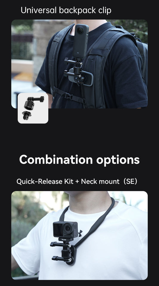 Telesin Magnetische Quick Release Adapter Set voor actioncam - GoPro Mounts