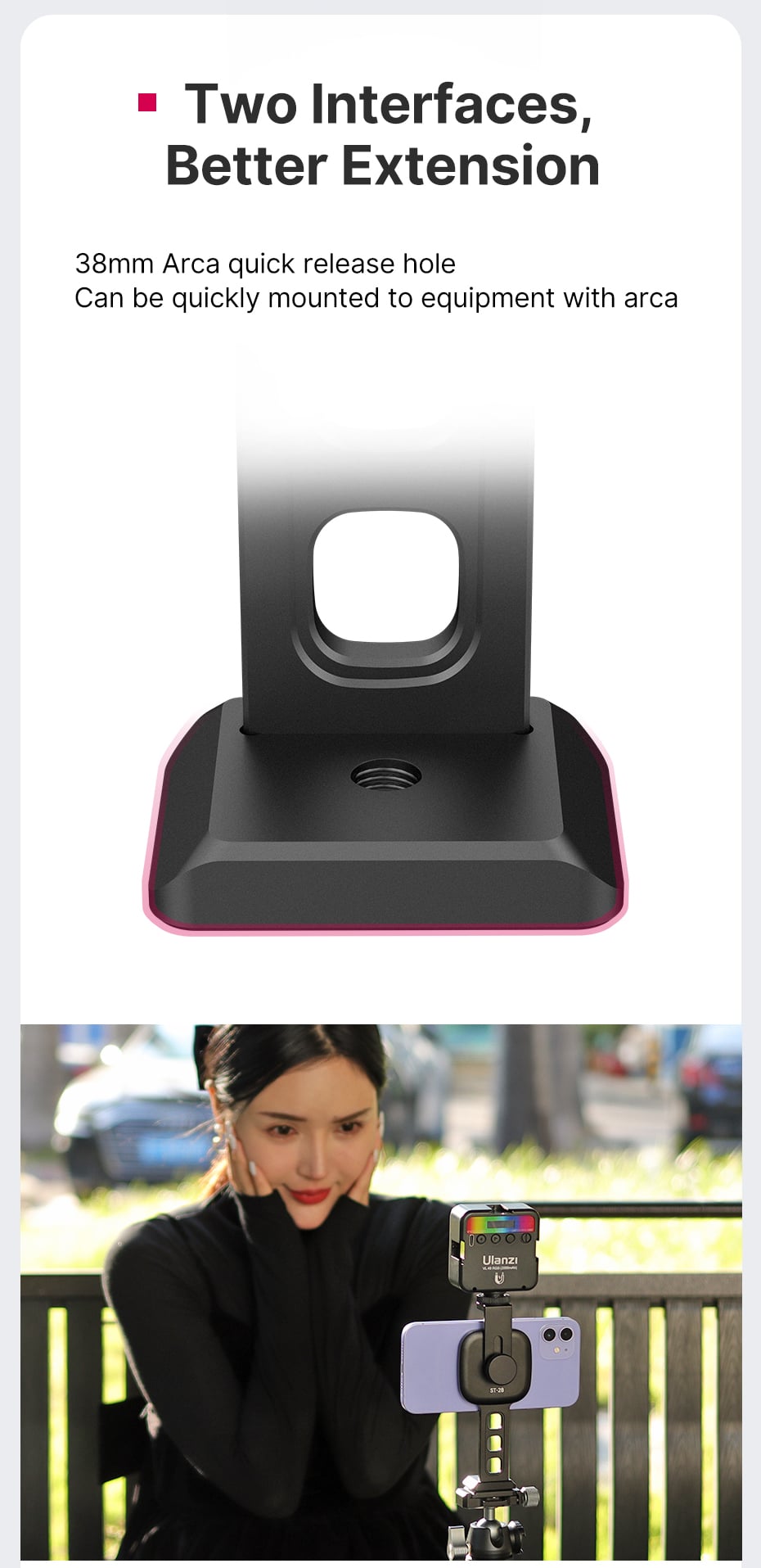 Ulanzi ST-28 Telefoonhouder voor statief Magnetisch (MagSafe compatibel) - Telefoonhouders